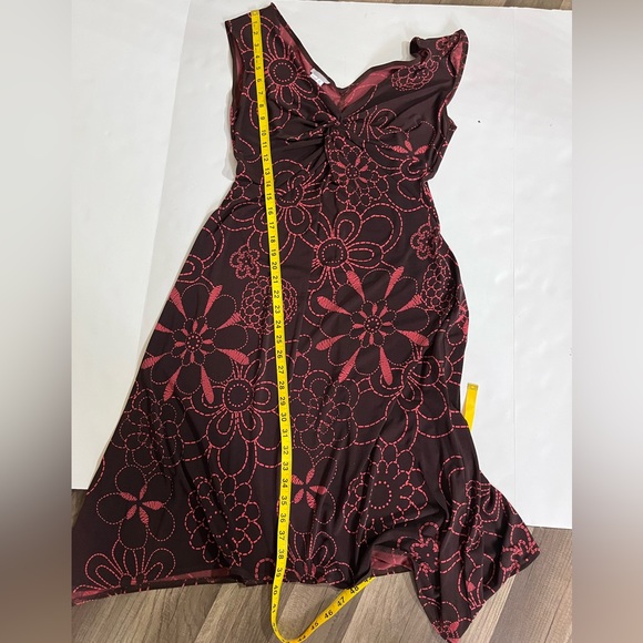 London Times Floral Sleeveless Midi Dress Size 12 - Picture 6 of 9